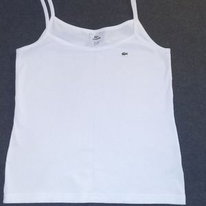 White Lacoste Tank